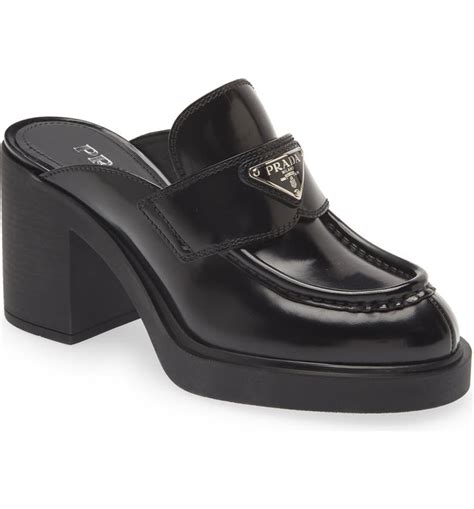 prada suede platform mules|prada driving loafers women's.